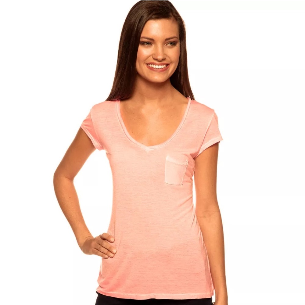 Calvin Klein Jeans Super Soft V-neck Front Pocket T-Shirt Women’s Size XL